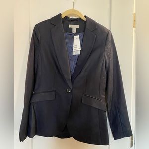 Navy H&M linen blazer NWT size 8
